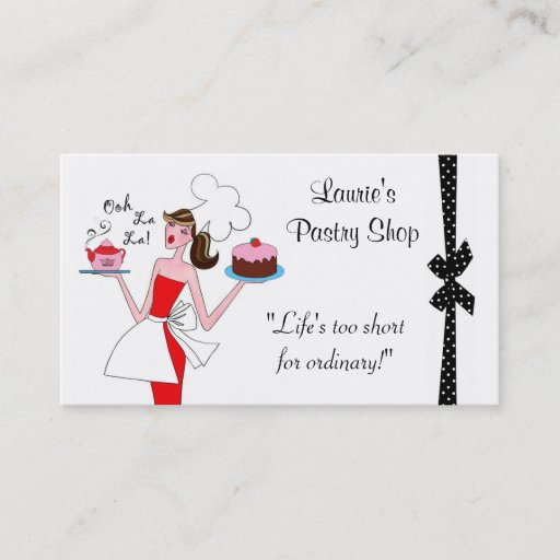 Customizable Pastry Diva Business Cards