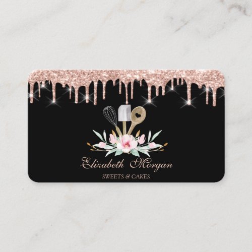 Pastry Hand Tools Glitter Drips Business Card