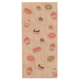 Pastry madness wood flash drive