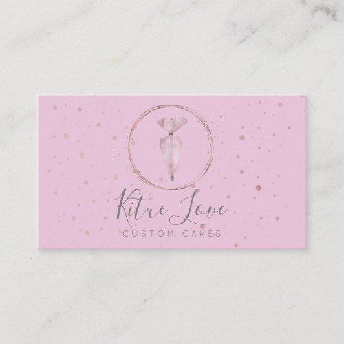 Pastry Patisserie dusty pink Bakery Business Card
