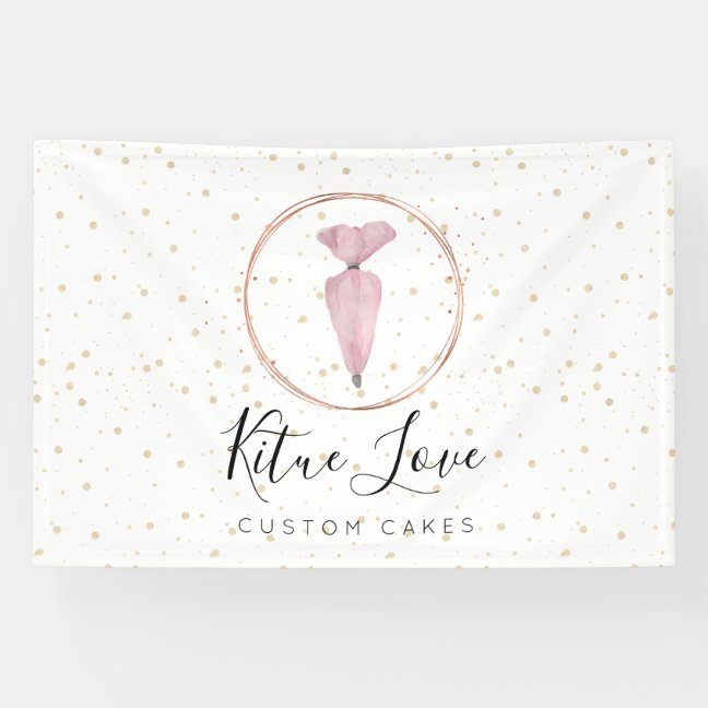Pastry Patisserie Watercolor Cake Maker Banner