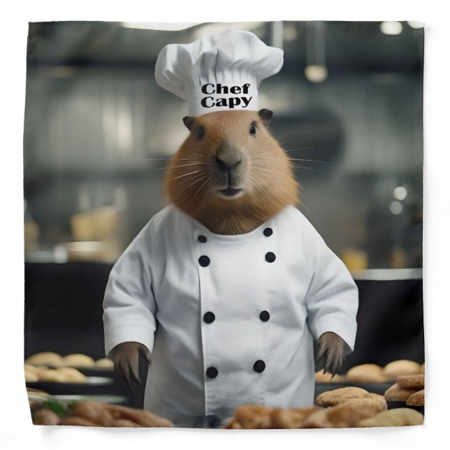 Pastry Prowess: The Culinary Capybara Bandana (Front)
