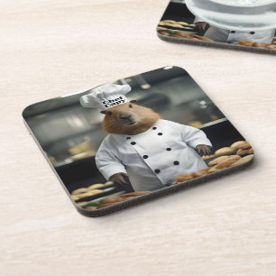 Pastry Prowess: The Culinary Capybara Beverage Coaster