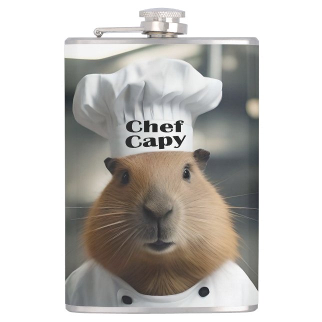 Pastry Prowess: The Culinary Capybara Flask (Front)