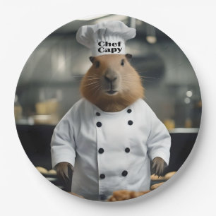 Pastry Prowess: The Culinary Capybara Paper Plates