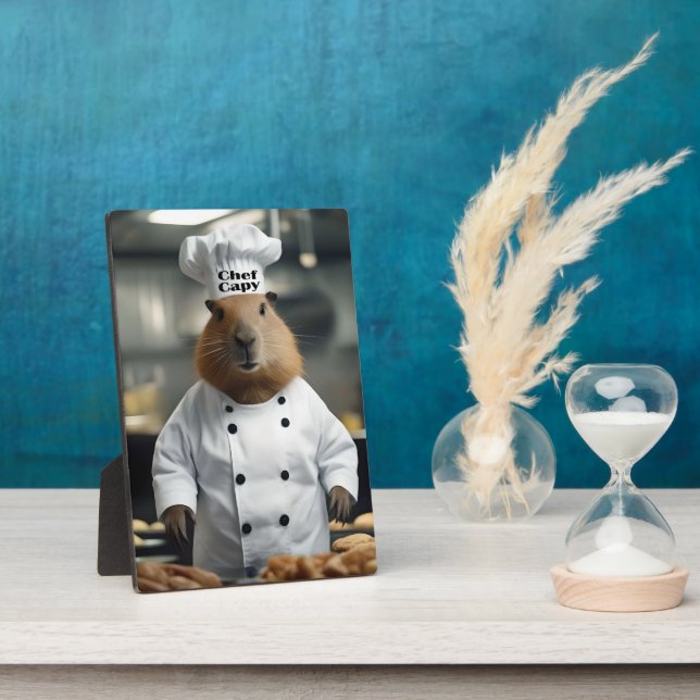 Pastry Prowess: The Culinary Capybara Plaque (Side)