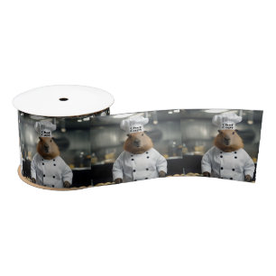 Pastry Prowess: The Culinary Capybara Satin Ribbon
