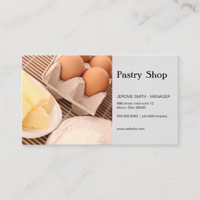Pastry Shop | Chef | Restaurant Owner Business Card (Front)