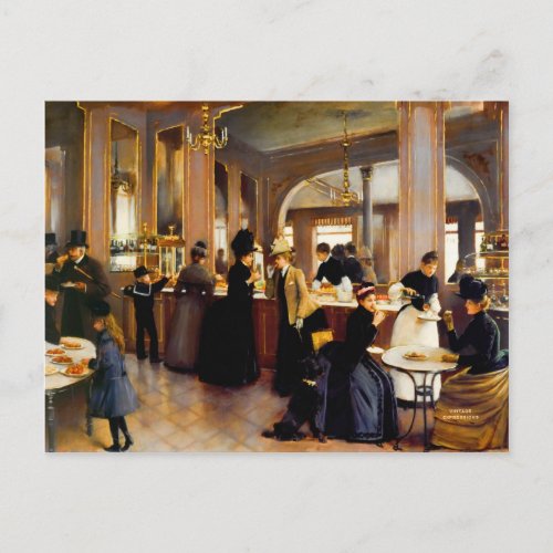 Pastry Shoppe Vintage Art 1889 Postcard