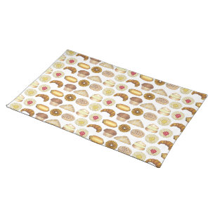 Pastry Tray Croissant Danish Muffin Baked Goods Cloth Placemat
