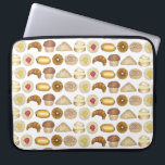 Pastry Tray Croissant Danish Muffin Baked Goods Laptop Sleeve<br><div class="desc">Design features an original marker illustration of a row of pastry tray classics, including muffins, donuts, danishes, turnovers, croissants, cream puffs, pain au chocolat, and cinnamon buns. Great for any baker, foodie, or lover of baked goods or breakfast cuisine! These pastry illustrations are also available on other products. Don't see...</div>