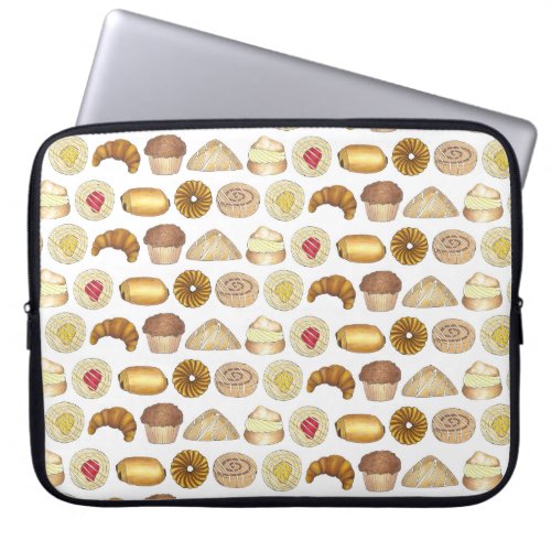 Pastry Tray Croissant Danish Muffin Baked Goods Laptop Sleeve