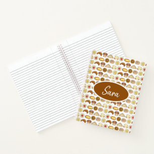 Pastry Tray Croissant Danish Muffin Baked Goods Notebook