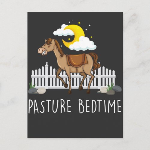 Pasture Bedtime Kids Good Night Horse Farm Animal Postcard