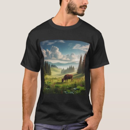 Pasture Grazer _ Cows Gentle Munch T_Shirt