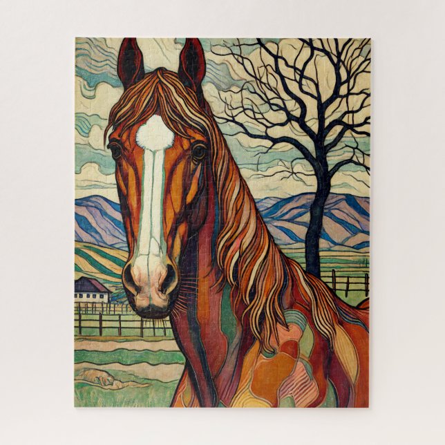 Pasture Horse 500 Piece Puzzle (Vertical)