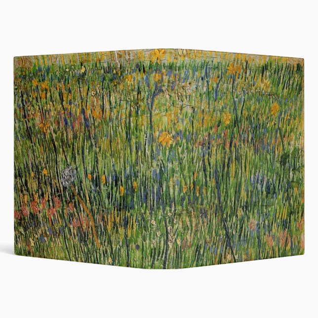Pasture in Bloom by Vincent van Gogh 3 Ring Binder (Background)