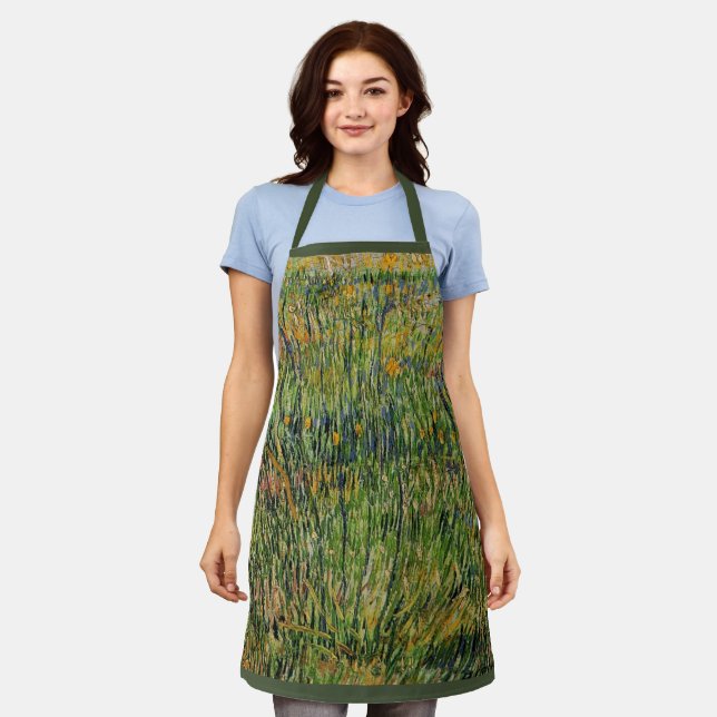 Pasture in Bloom by Vincent van Gogh Apron (Worn)
