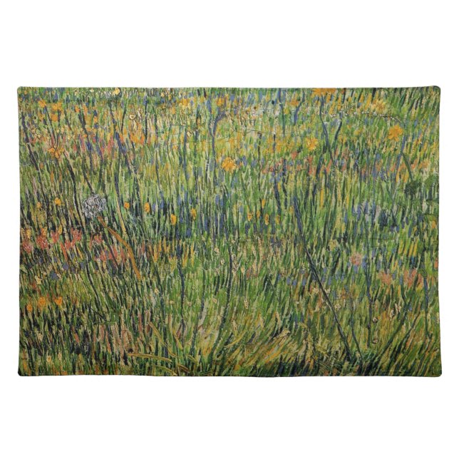 Pasture in Bloom by Vincent van Gogh Cloth Placemat (Front)