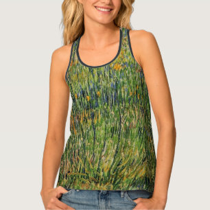 Pasture in Bloom by Vincent van Gogh Tank Top