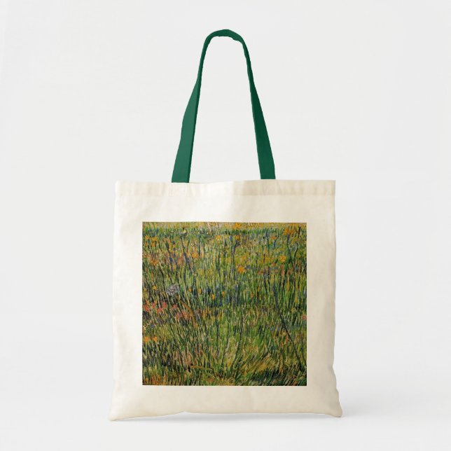 Pasture in Bloom by Vincent van Gogh Tote Bag (Front)