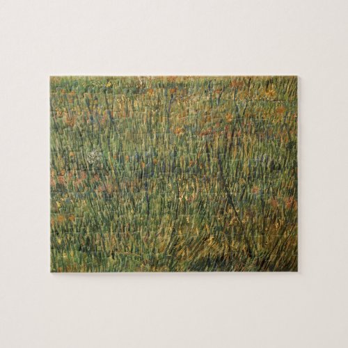 Pasture in Bloom by Vincent van Gogh Vintage Art Jigsaw Puzzle