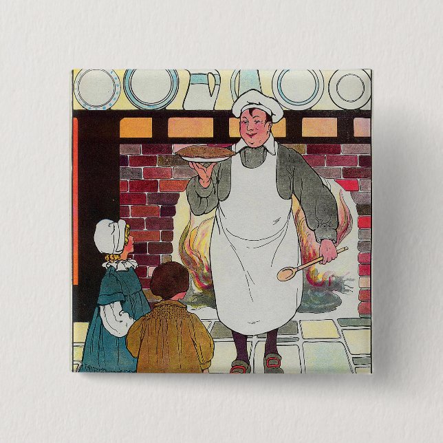 Pat-a-cake, pat-a-cake, Baker's man Button (Front)