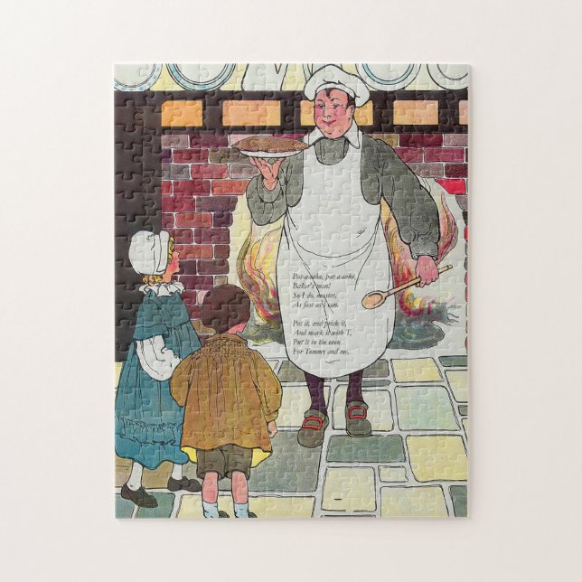 Pat-a-cake, pat-a-cake, Baker's man Jigsaw Puzzle (Vertical)