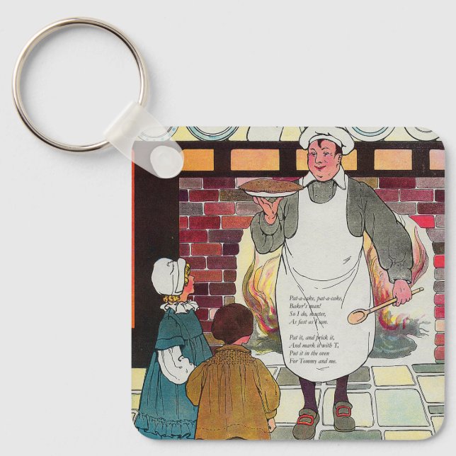 Pat-a-cake, pat-a-cake, Baker's man Keychain (Front)