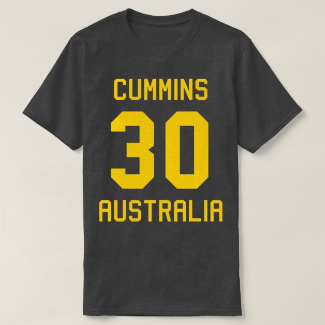 Pat Cummins 30 Australian Cricket Jersey T-Shirt (Design Front)