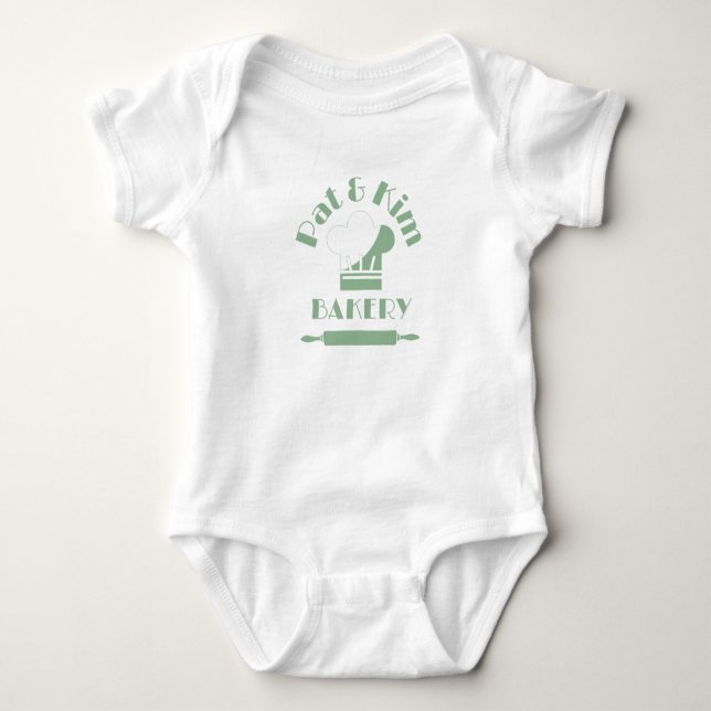 Pat & Kim Bakery Baby Bodysuit (Front)
