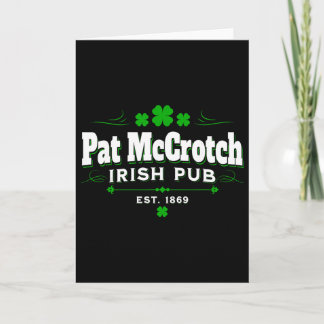 Pat Mccrotch Irish Humor Novelty St Patricks Day  Card