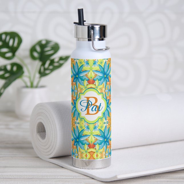 Pat Mosaic Business Water Bottle (Yoga (Rotated))