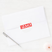 Pata Stamp Classic Round Sticker (Envelope)