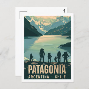 Patagonia Argentina Chili Vintage Travel Place Postcard