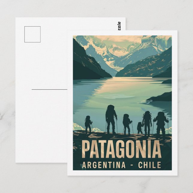 Patagonia Argentina Chili Vintage Travel Place  Postcard (Front/Back)