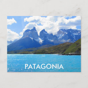 patagonia lago mountains postcard