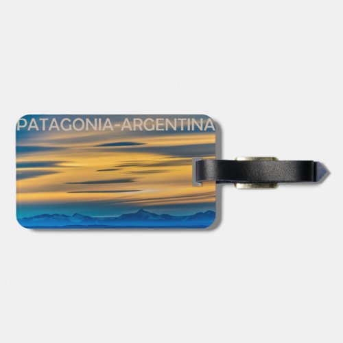 Patagonia Landscape Sunset Scene Argentina Luggage Tag
