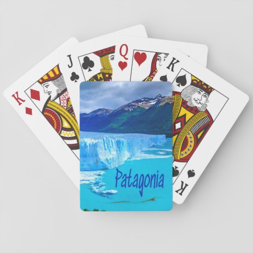 Patagonia South America Glacier and Mountains Playing Cards