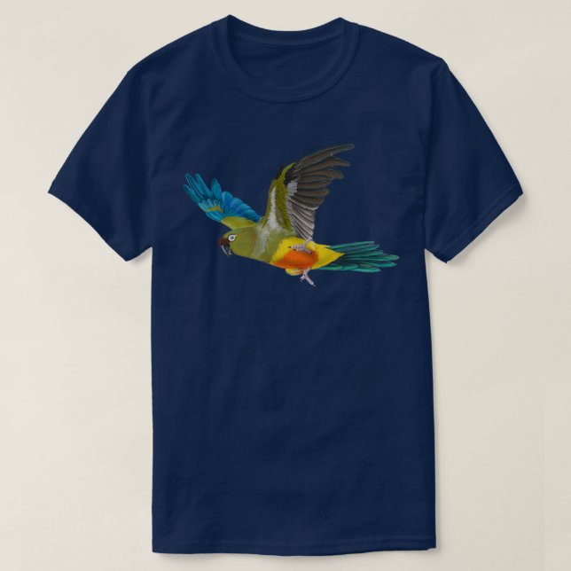 Patagonian Conure or Burrowing Parrot T-Shirt (Design Front)