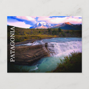 patagonian falls postcard
