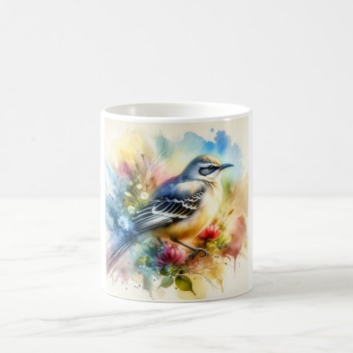 Patagonian Mockingbird AREF754 _ Watercolor Coffee Mug