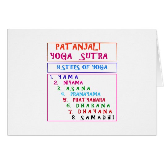 PATANJALI Yoga Sutra Compilation List Cards (Front Horizontal)