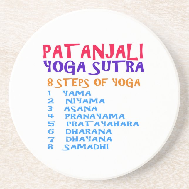 PATANJALI Yoga Sutra Compilation List Coaster (Front)