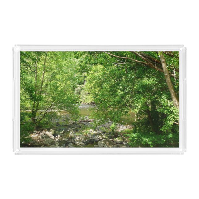 Patapsco River View Maryland Nature Photography Acrylic Tray (Front)
