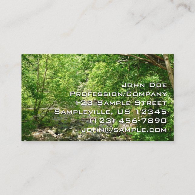 Patapsco River View Maryland Nature Photography Business Card (Front)