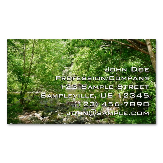 Patapsco River View Maryland Nature Photography Business Card Magnet (Front)