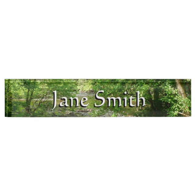 Patapsco River View Maryland Nature Photography Desk Name Plate (Front)