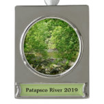 Patapsco River View Maryland Nature Photography Silver Plated Banner Ornament