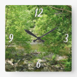 Patapsco River View Maryland Nature Photography Square Wall Clock